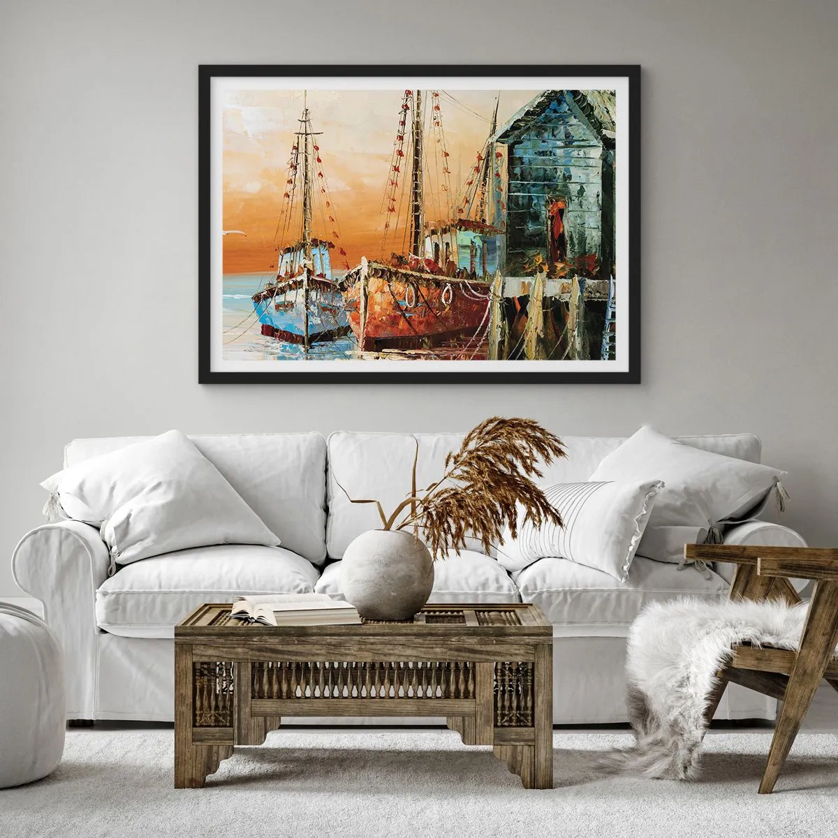 Plagát v čiernom ráme - Pokojný návrat - 70x50 cm