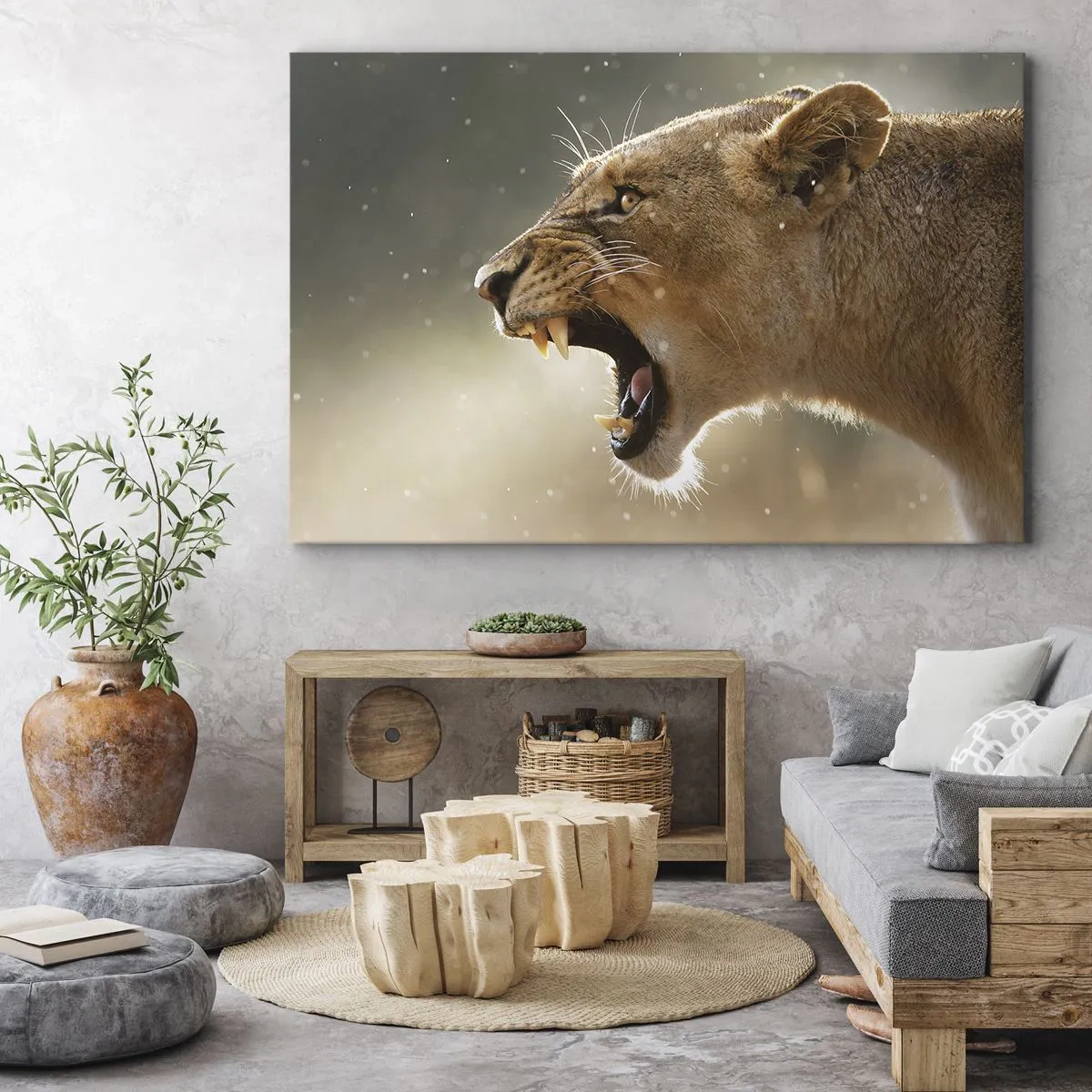 Obraz na plátne - Portrét revúcej levice v prirodzenom svetle - 70x50cm - Snaž sa nepočúvať - Moderná nástenná dekorácia do obývacej izby a spálne ARTTOR
