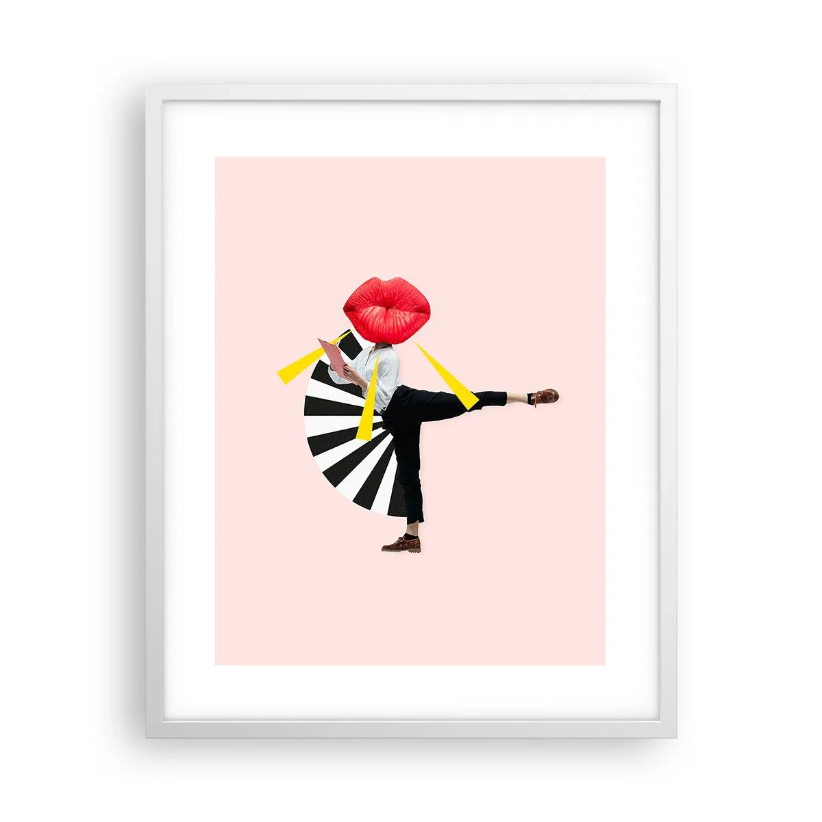 Plagát v bielom ráme - Surrealistický pop-art - 40x50 cm