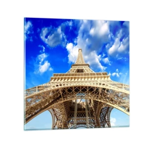 Obraz na skle - Dosiahnuť na oblohu a mraky - 70x70 cm