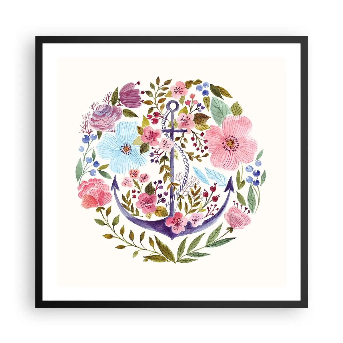 Plagát v čiernom ráme - Námorníkov krásny sen - 60x60 cm