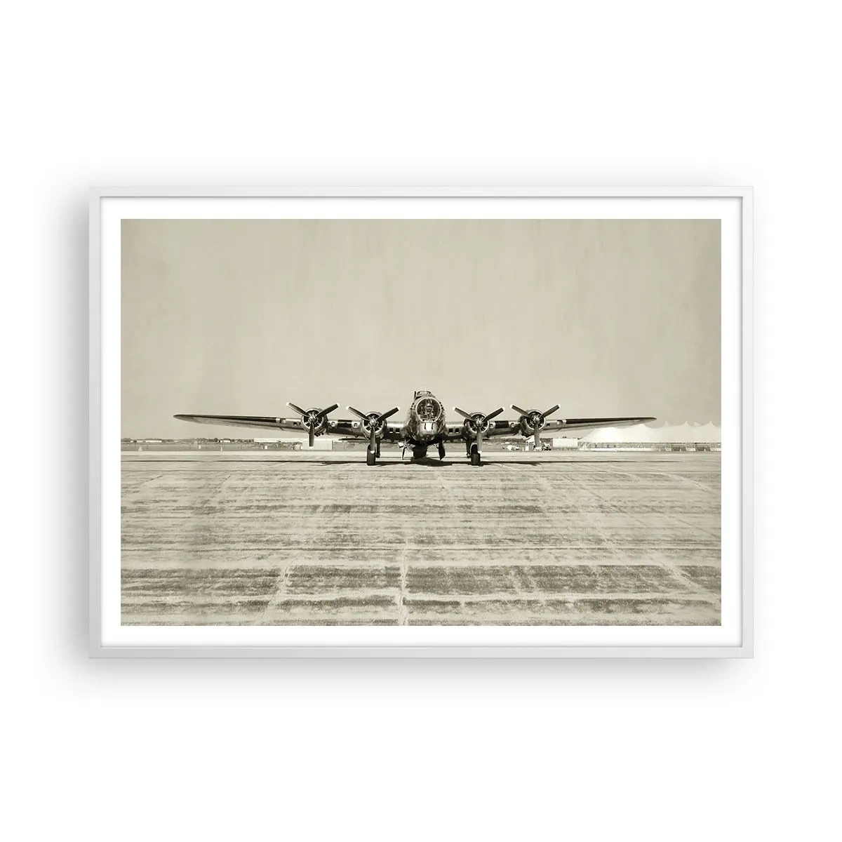 Plagát v bielom ráme - Ako vždy pripravený - 100x70 cm