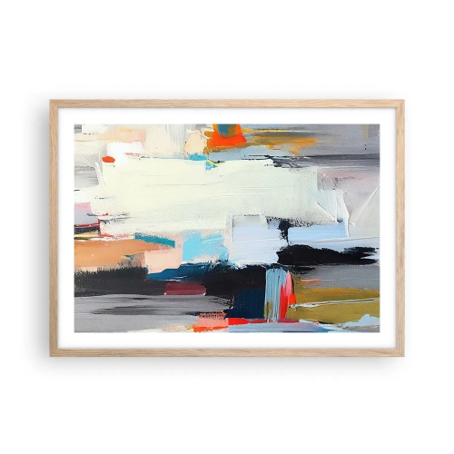 Plagát v ráme zo svetlého duba - Nejaký spôsob? - 70x50 cm