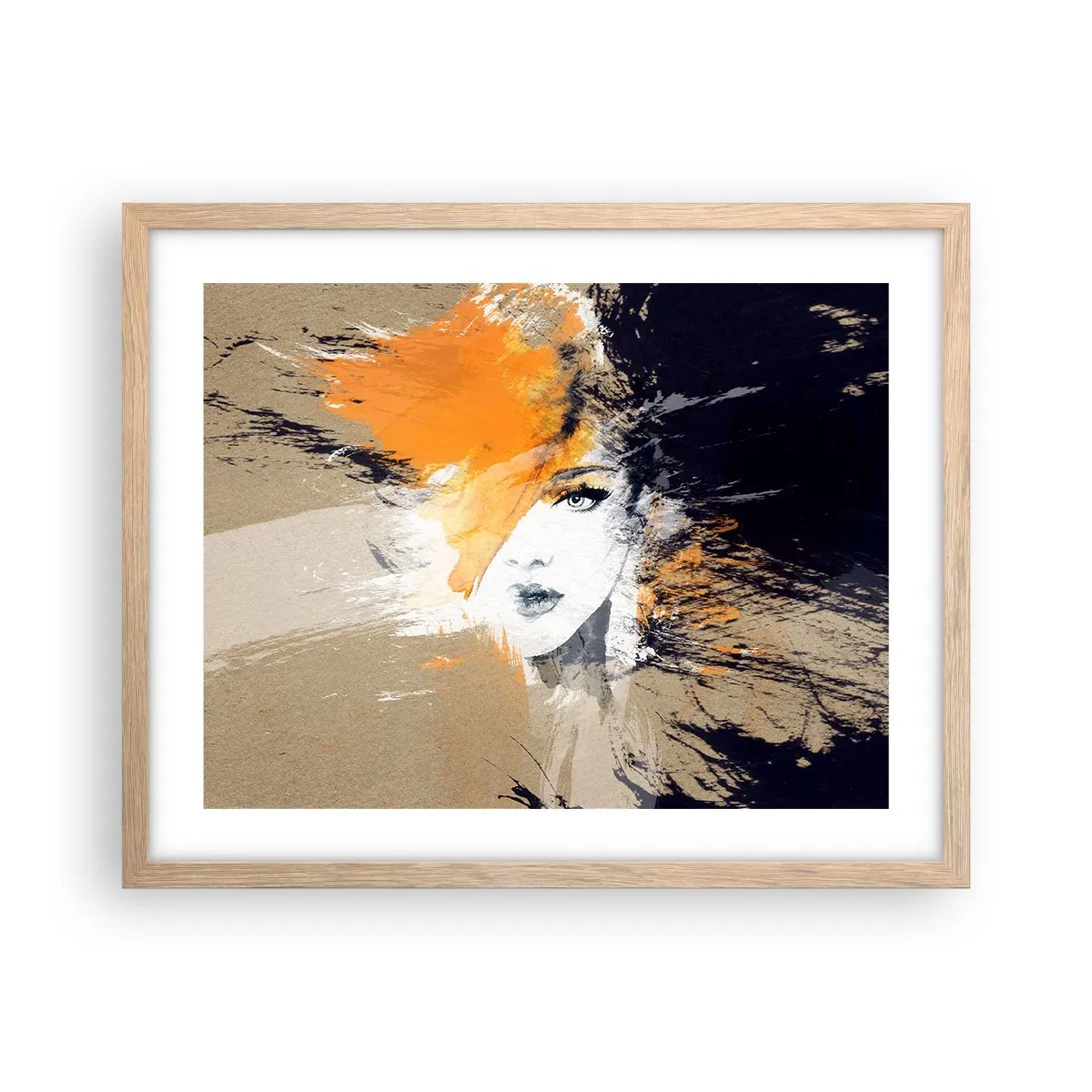 Plagát v ráme zo svetlého duba - A je svetlo - 50x40 cm