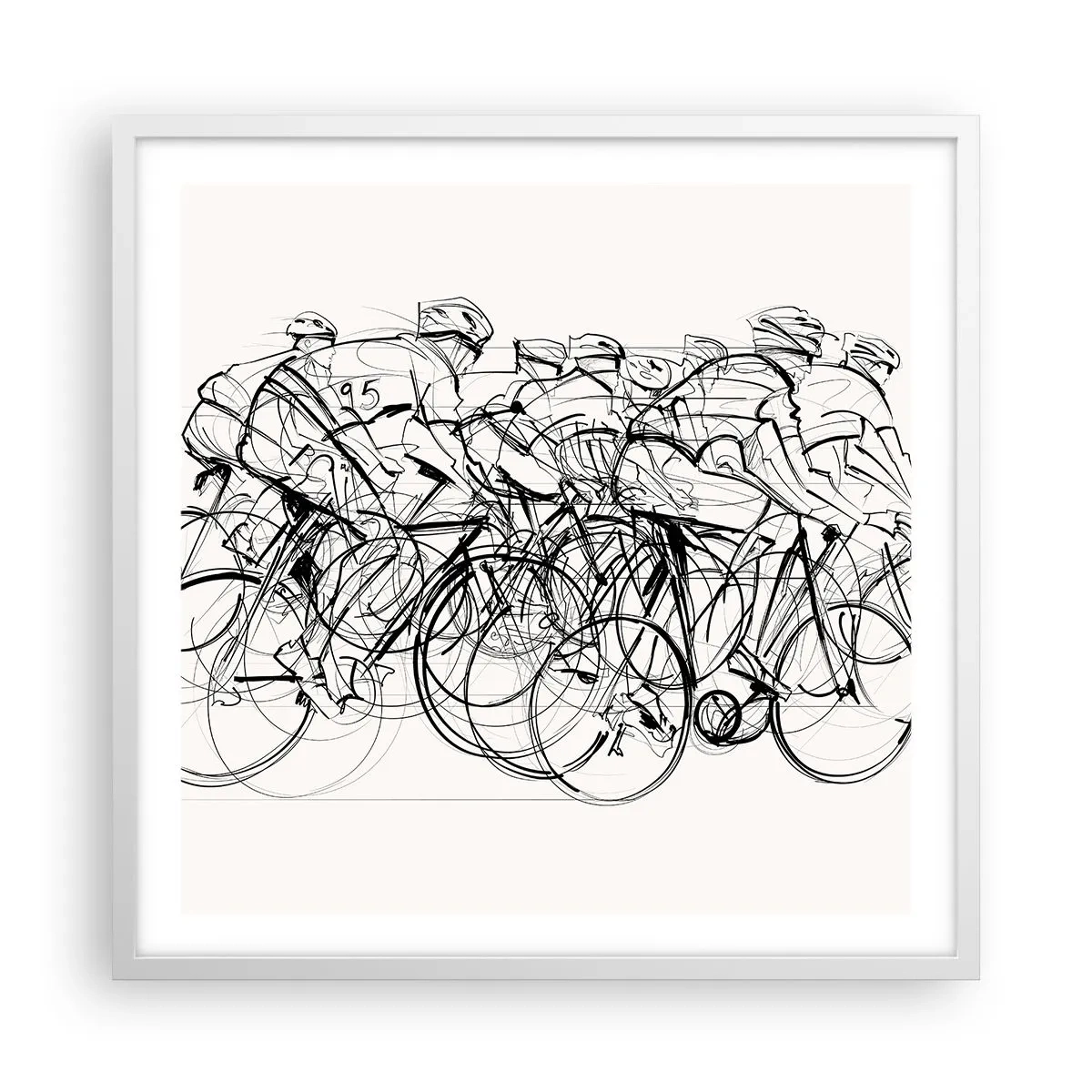 Plagát v bielom ráme - Spoločne v tíme - 60x60 cm