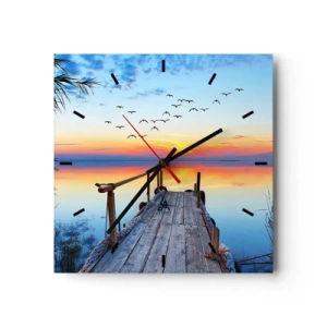 Nástenné hodiny - Je čas isť späť… - 40x40 cm