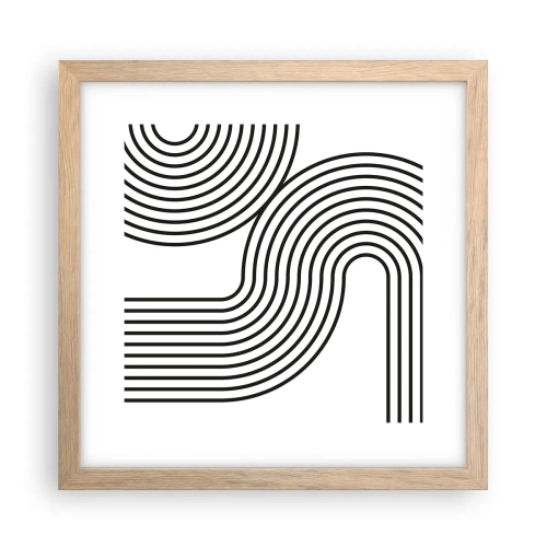 Plagát v ráme zo svetlého duba - V zákrute - 30x30 cm