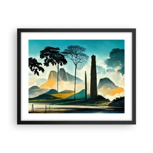 Plagát v čiernom ráme - Vyššie a vyššie - 50x40 cm