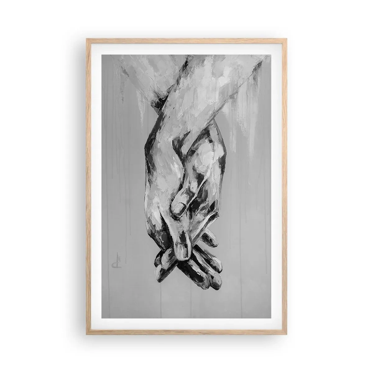 Plagát v ráme zo svetlého duba - Začiatok… - 61x91 cm