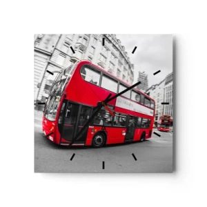 Nástenné hodiny - Londýn tradične - by bus - 30x30 cm
