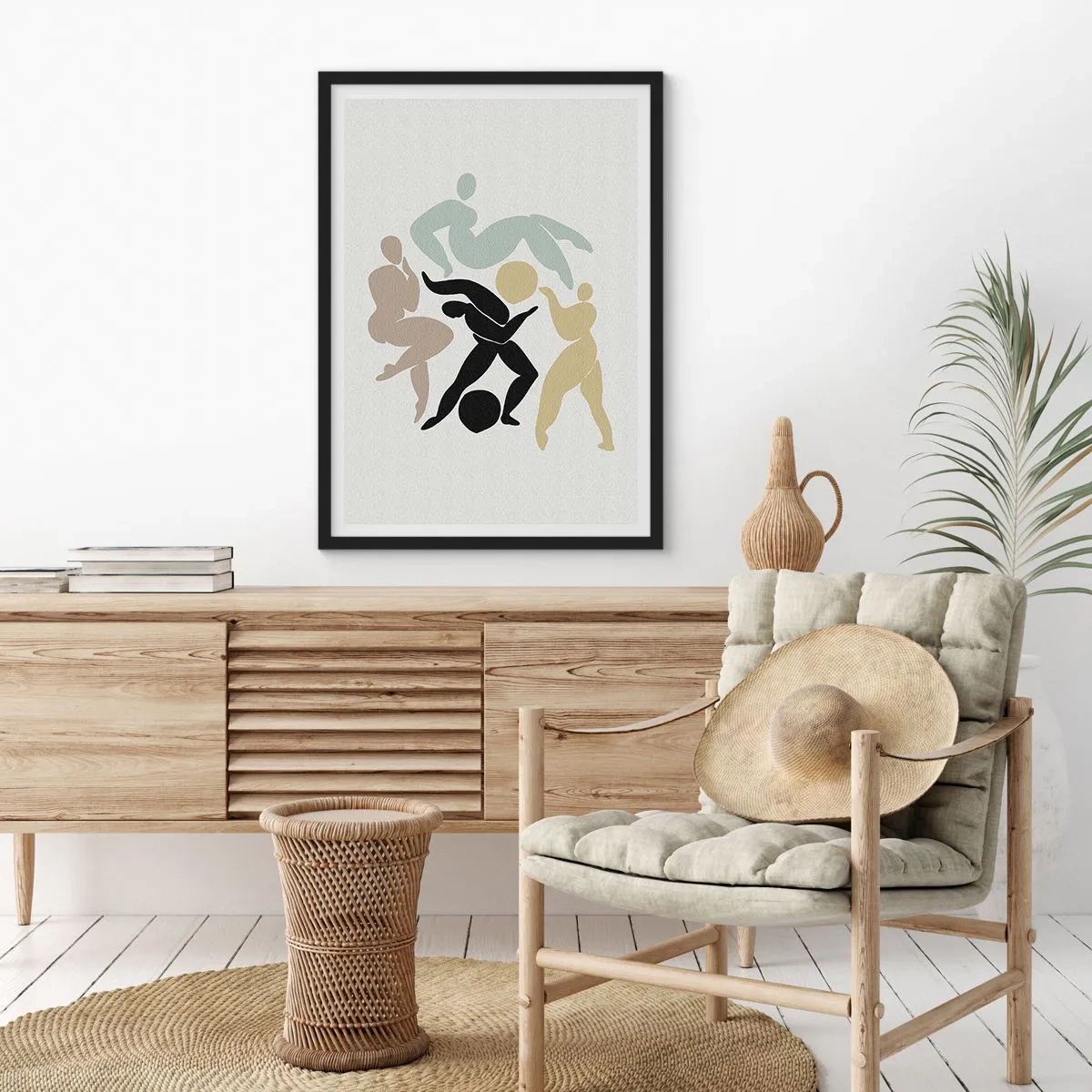 Plagát v čiernom ráme - Pohyb pre zdravie a krásu - 61x91 cm