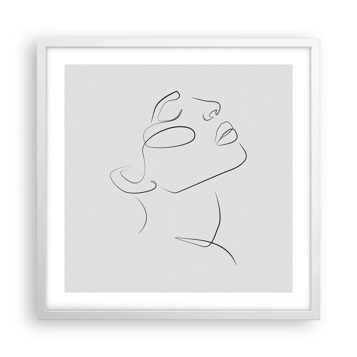 Plagát v bielom ráme - Meandre sna - 50x50 cm