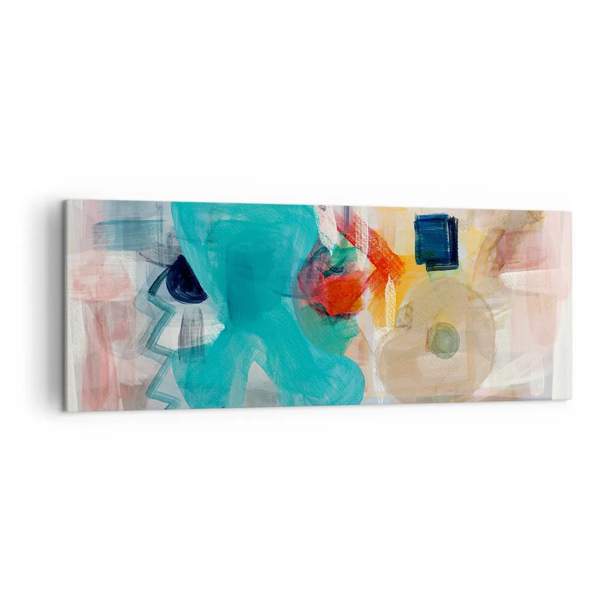 Obraz na plátne - Farebná hra - 140x50 cm