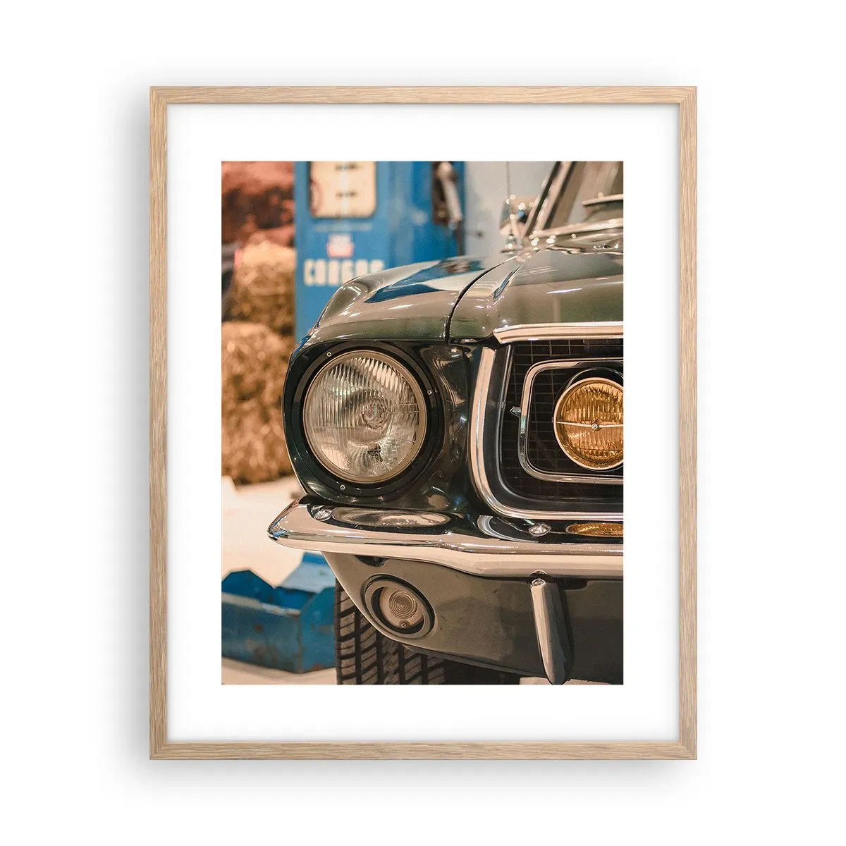 Plagát v ráme zo svetlého duba - Stretnutie s legendou - 40x50 cm