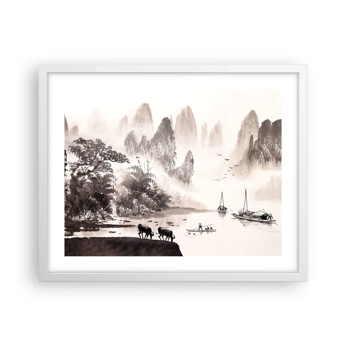 Plagát v bielom ráme - Exotická všednosť Východu - 50x40 cm