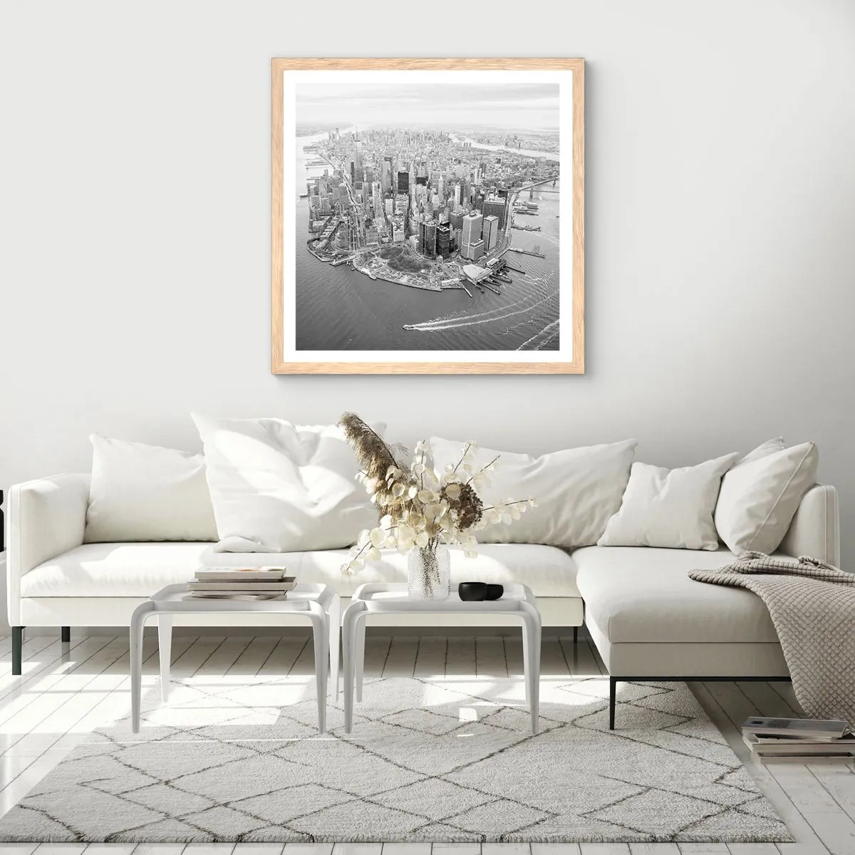 Plagát v ráme zo svetlého duba - Ako nemilovať? - 30x30 cm