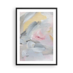 Plagát v čiernom ráme - Abstraktná kompozícia v pastelových farbách - 50x70cm - V pastelovom svete - Moderná nástenná dekorácia do obývacej izby a spálne ARTTOR