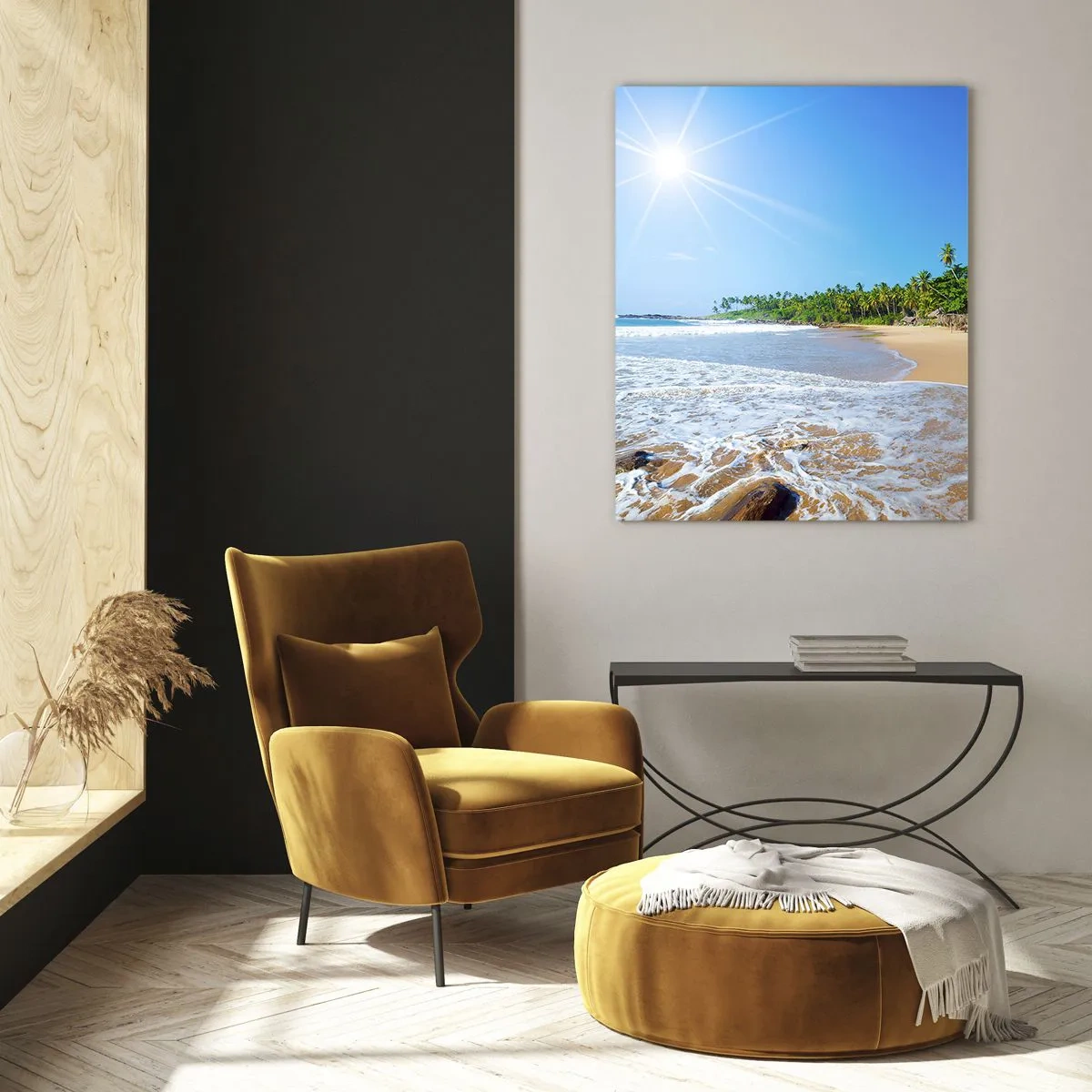 Obraz na skle - Exotické miesto pre teba - 50x70 cm