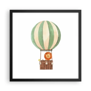 Plagát v čiernom ráme - Leonove cesty - 40x40 cm