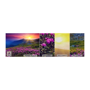 Vzorka fototapety Premium Sand - …A okolo vonia kosodrevina a voňajú byliny - Krajina, hory, Západ slnka - 100x30 cm