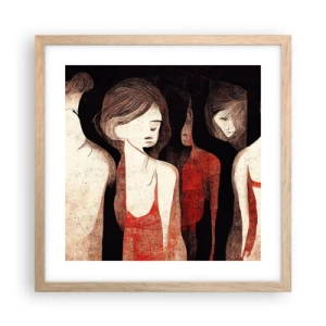 Plagát v ráme zo svetlého duba - Madony z temnoty - 40x40 cm