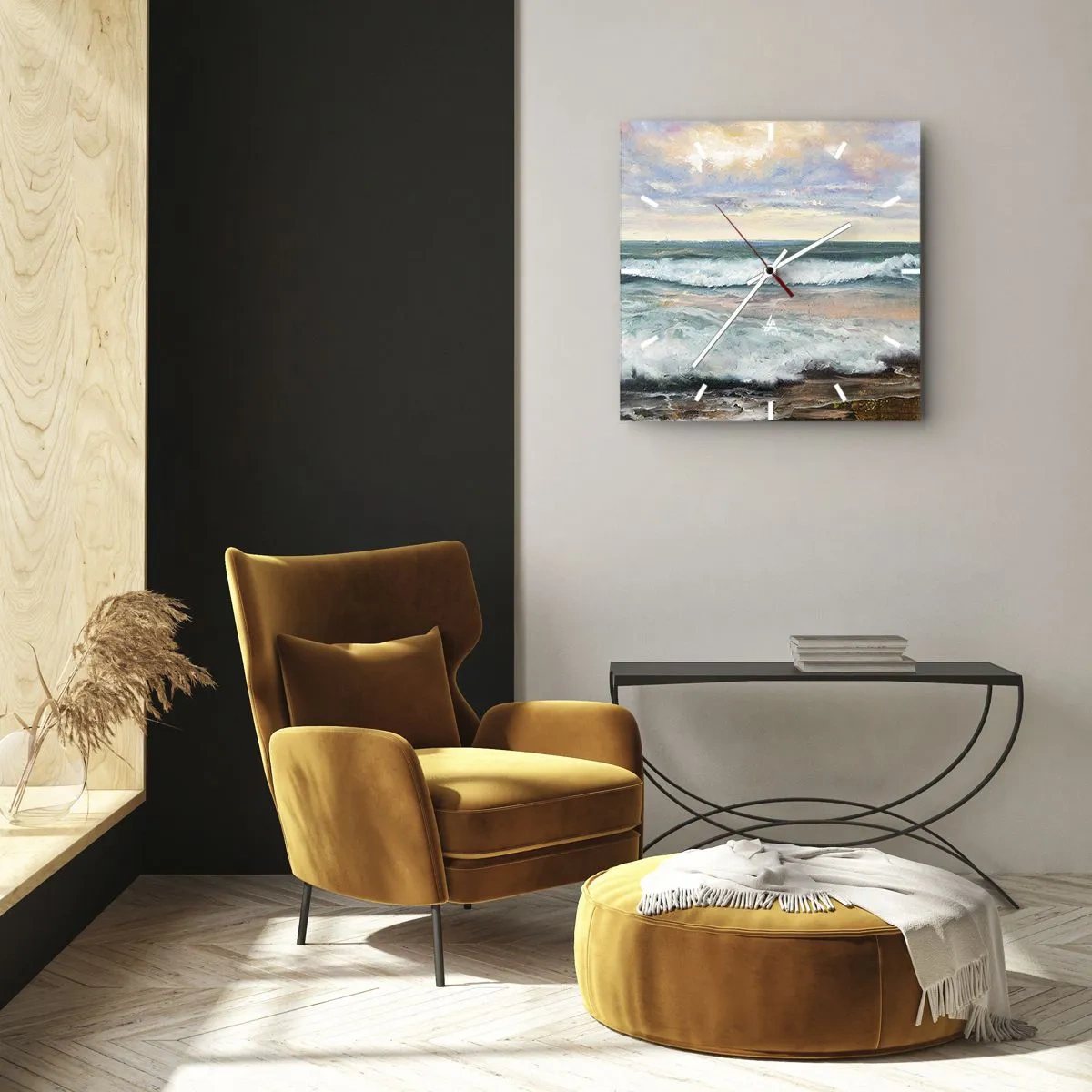 Nástenné hodiny - Tu uhladíš dušu - 40x40 cm