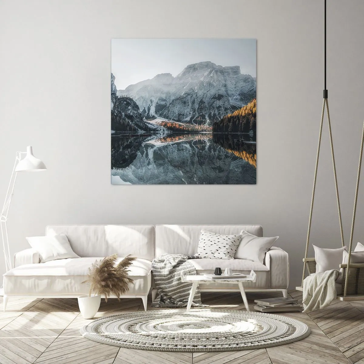 Obraz na plátne - Zrkadlová krajina - 60x60 cm