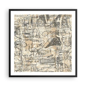 Plagát v čiernom ráme - Čaká na rozlúštenie - 60x60 cm