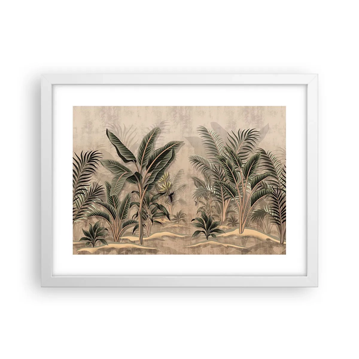 Plagát v bielom ráme - Rytina v koloniálnom štýle - 40x30 cm