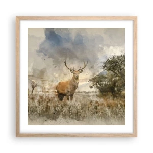 Plagát v ráme zo svetlého duba - Dôstojnosť - sila - majestátnosť - 50x50 cm