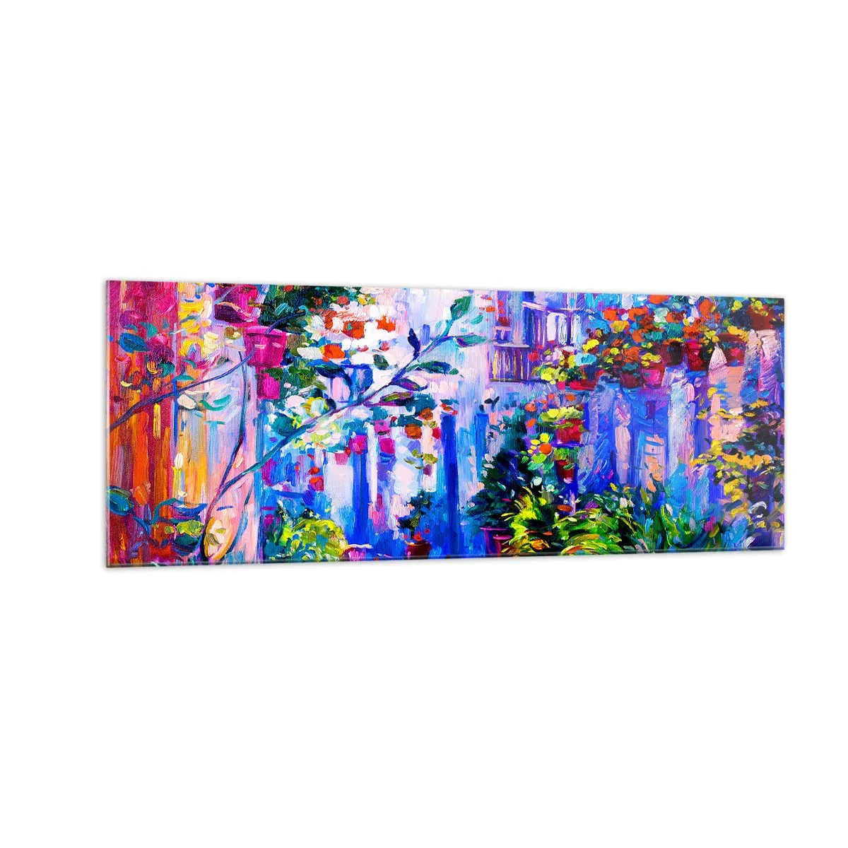 Obraz na skle - Impresia - talianska ulička - 140x50 cm