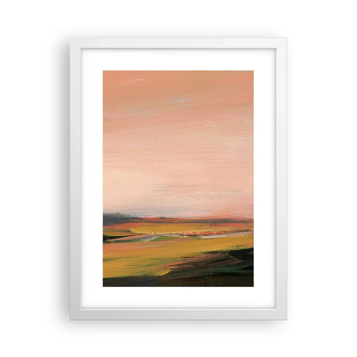 Plagát v bielom ráme - V ružových tónoch - 30x40 cm