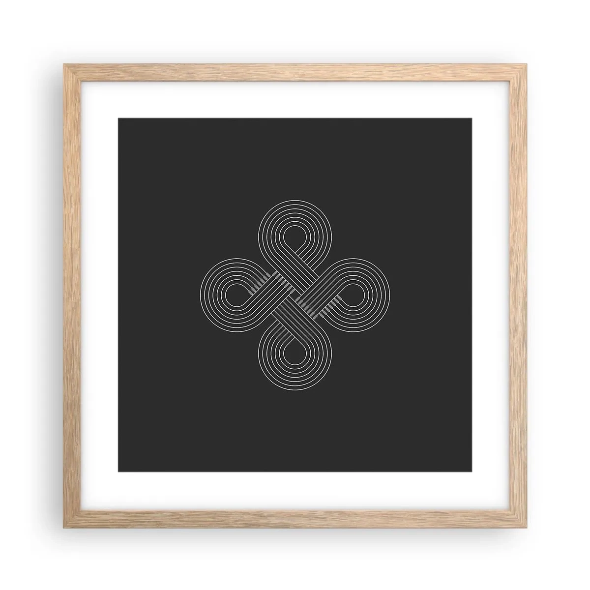 Plagát v ráme zo svetlého duba - V keltskom duchu - 40x40 cm