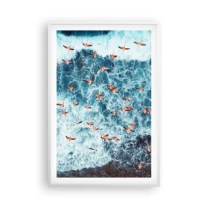Plagát v bielom ráme - Prímorský sprievod - 61x91 cm