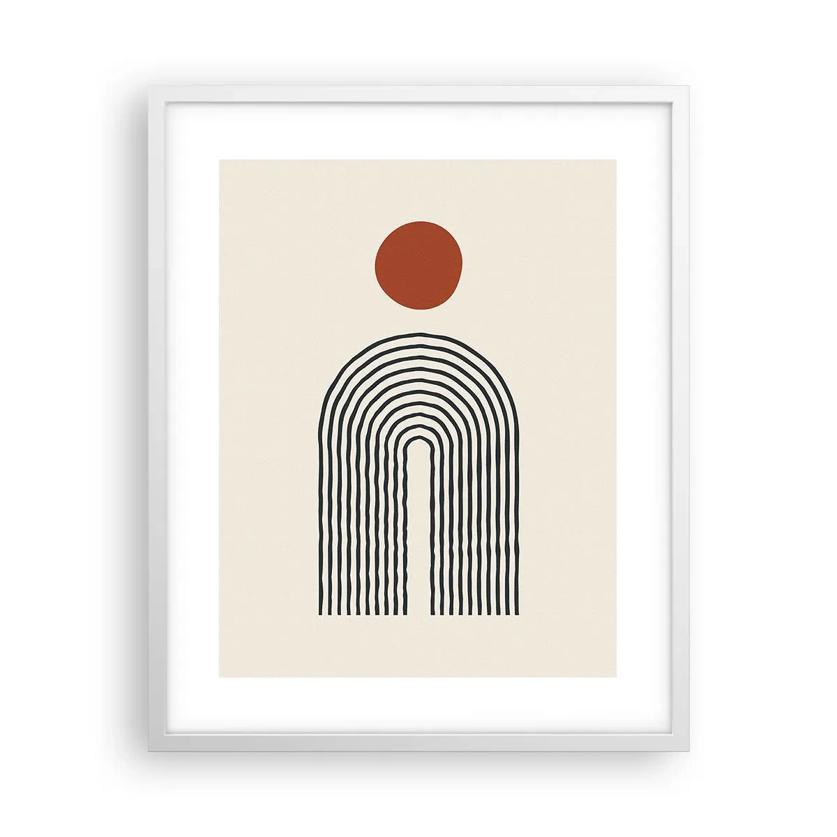 Plagát v bielom ráme - Magnetizmus tvarov a farieb - 40x50 cm