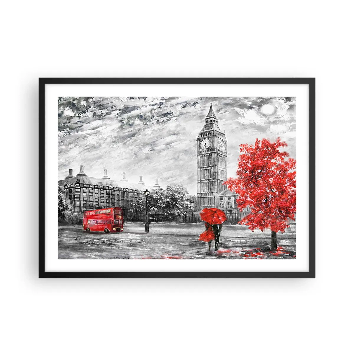Plagát v čiernom ráme - Vzrušujúci deň - 70x50 cm