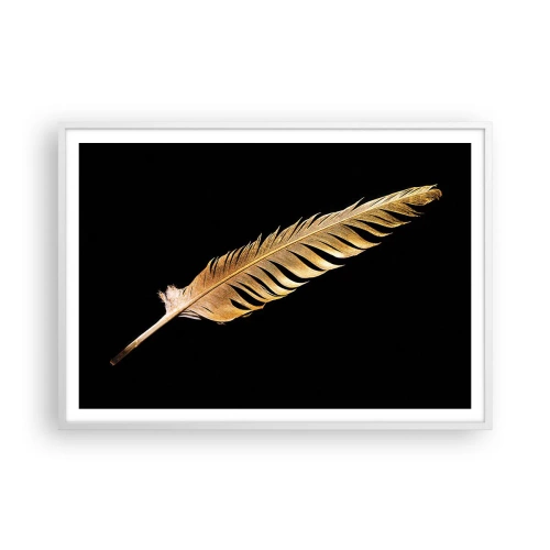 Plagát v bielom ráme - Krásne pierko… - 100x70 cm