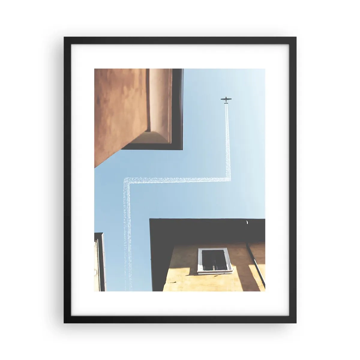 Plagát v čiernom ráme - Nad mestským labyrintom - 40x50 cm