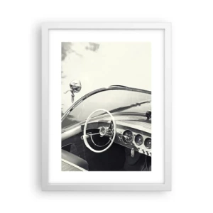 Plagát v bielom ráme - Počasie pre bohatých - 30x40 cm