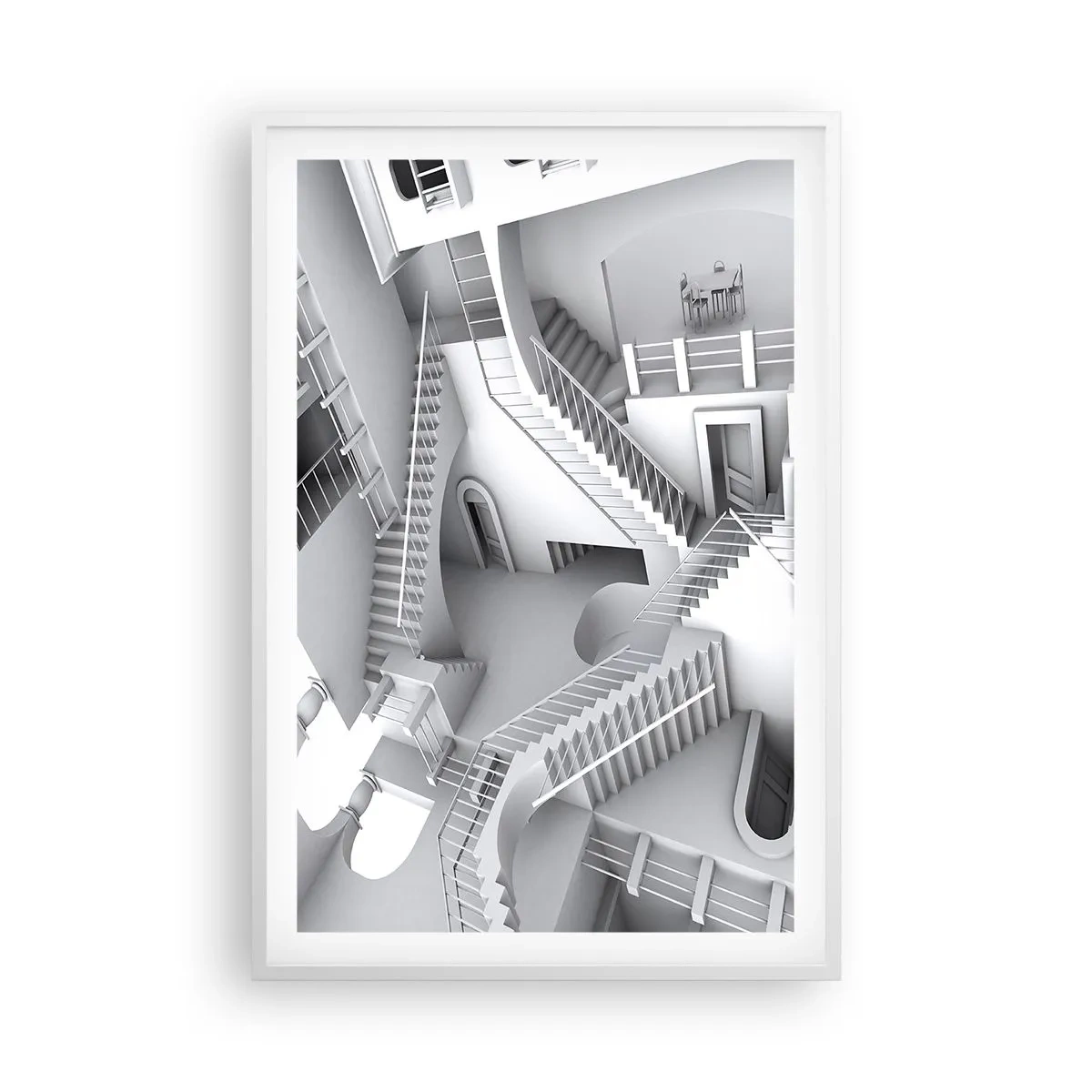 Plagát v bielom ráme - Paradoxy prostoru - 61x91 cm