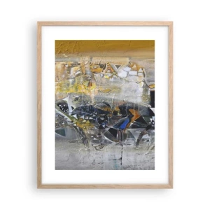 Plagát v ráme zo svetlého duba - Všetko sa podarí - 40x50 cm