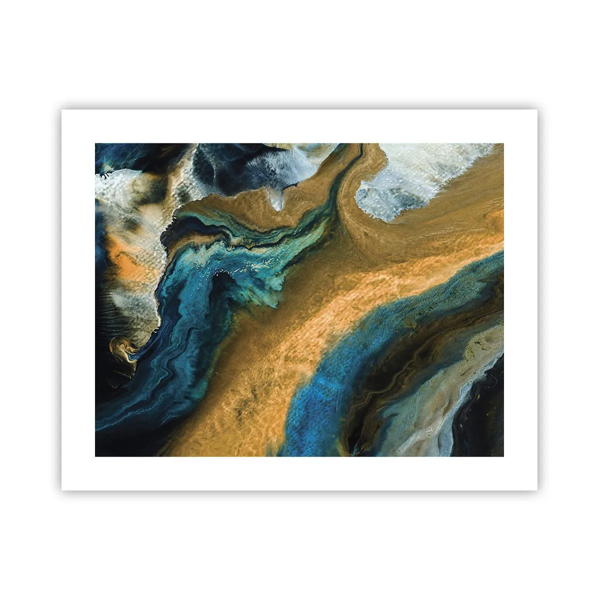 Plagát - Modrá – žltá – vzájomné vplyvy - 50x40 cm