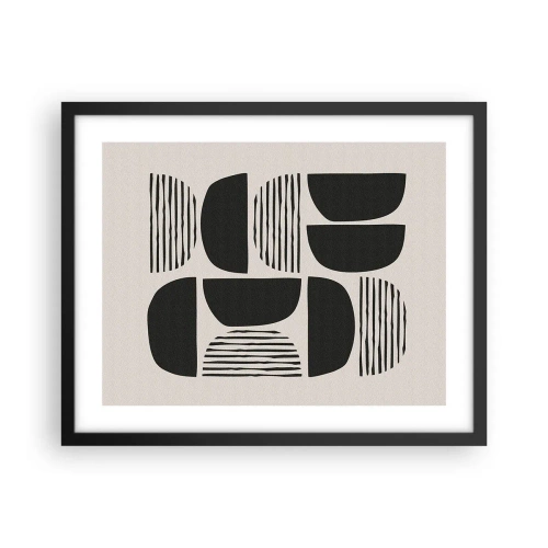 Plagát v čiernom ráme - Polovičaté sústavy - 50x40 cm