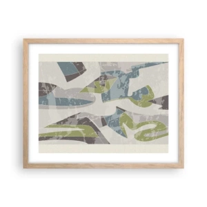 Plagát v ráme zo svetlého duba - Kompozícia za sklom - 50x40 cm