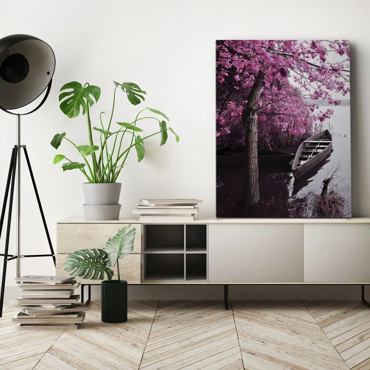 Obraz na plátne - V ružovom tichu - 50x70 cm