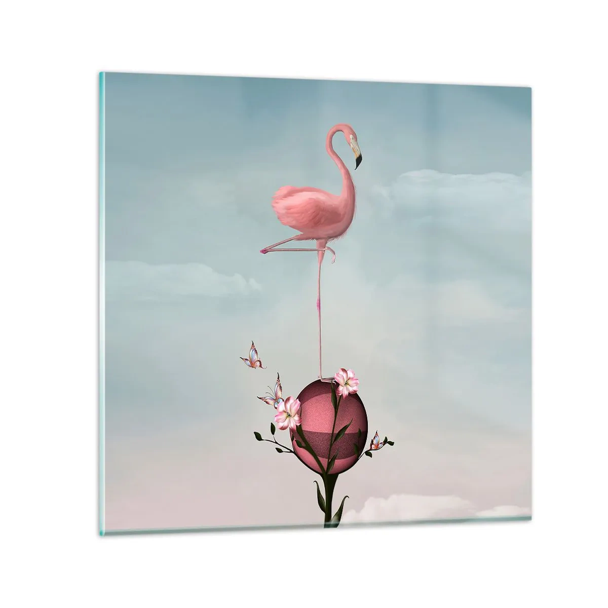 Obraz na skle - Basketbalová alegória - 60x60 cm