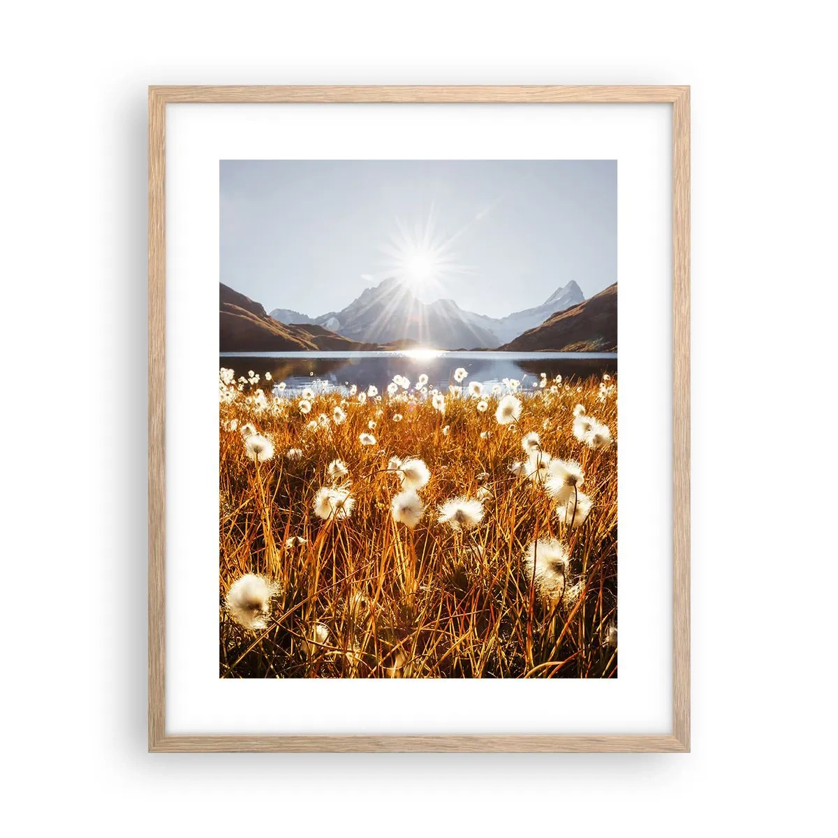 Plagát v ráme zo svetlého duba - Tvrdosť skál, mäkkosť tráv - 40x50 cm