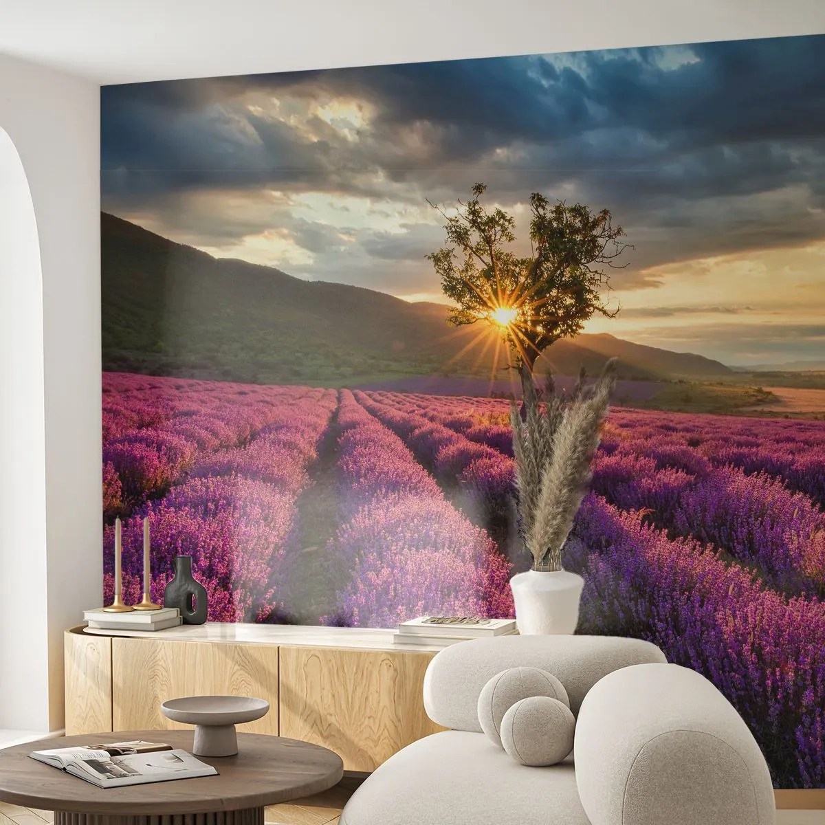 Fototapeta Premium Sand - Aróma vo fialovej - Krajina, Levanduľa, Provence - 100x70 cm