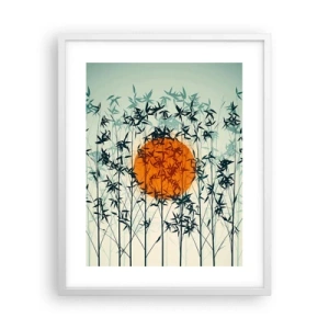 Plagát v bielom ráme - Japonské slnko - 40x50 cm