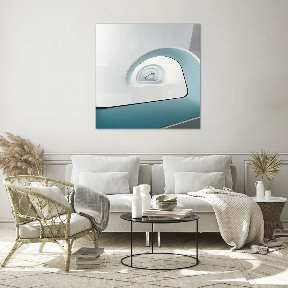 Obraz na skle - Na dno modrej - 60x60 cm